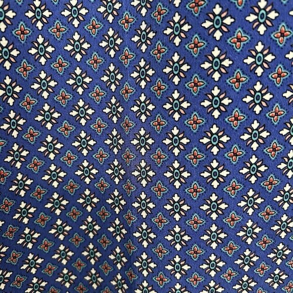 Talbots Woman Plus Sz 20W Blue Floral Patterned Pull On Pants Pockets Loose Fit - Picture 3 of 8